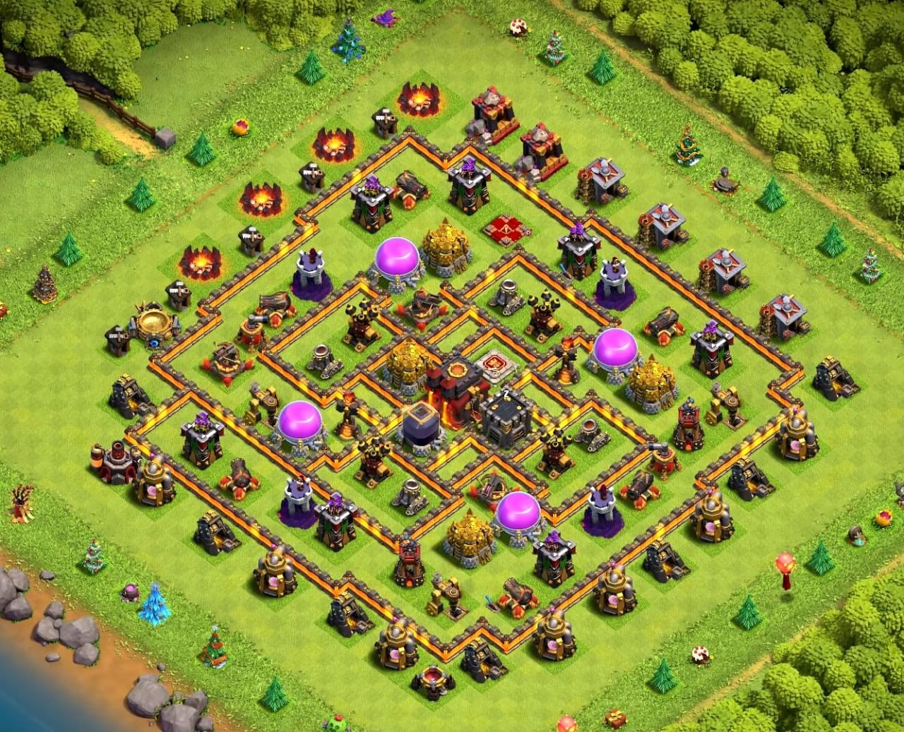 Town Hall 10 War Base 4