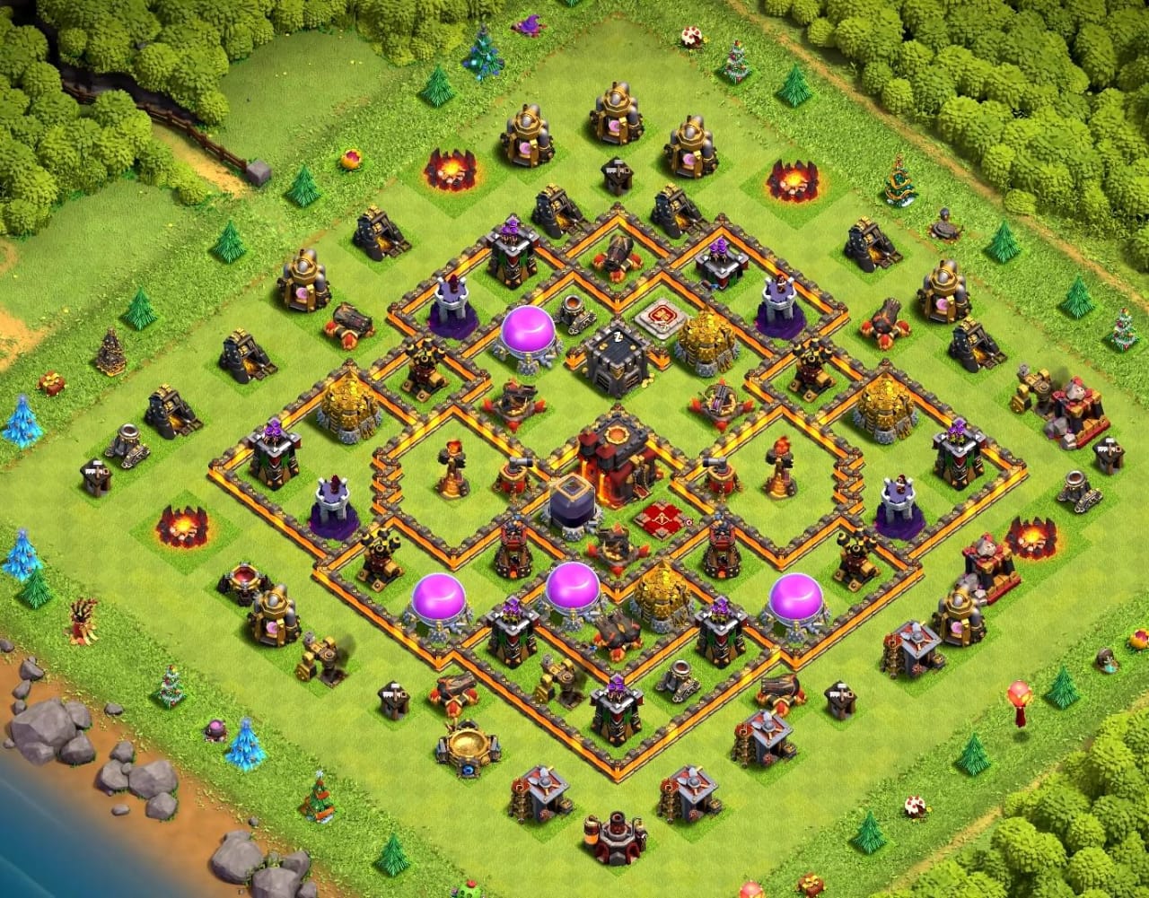 Town Hall 10 War Base 8