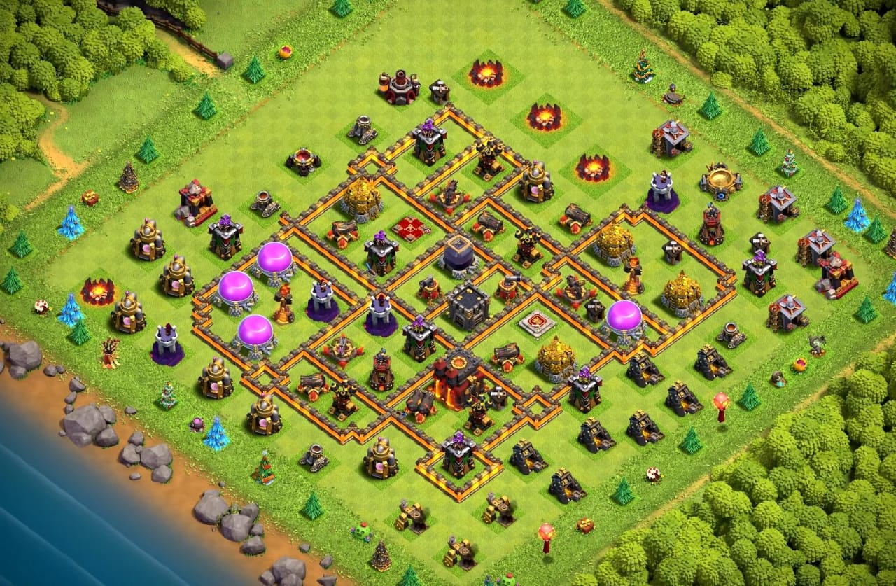 Town Hall 10 War Base 9