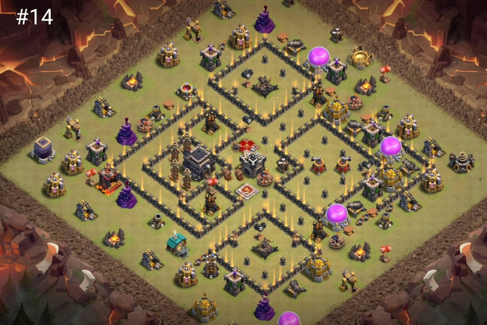 Town Hall 9 War Base #14