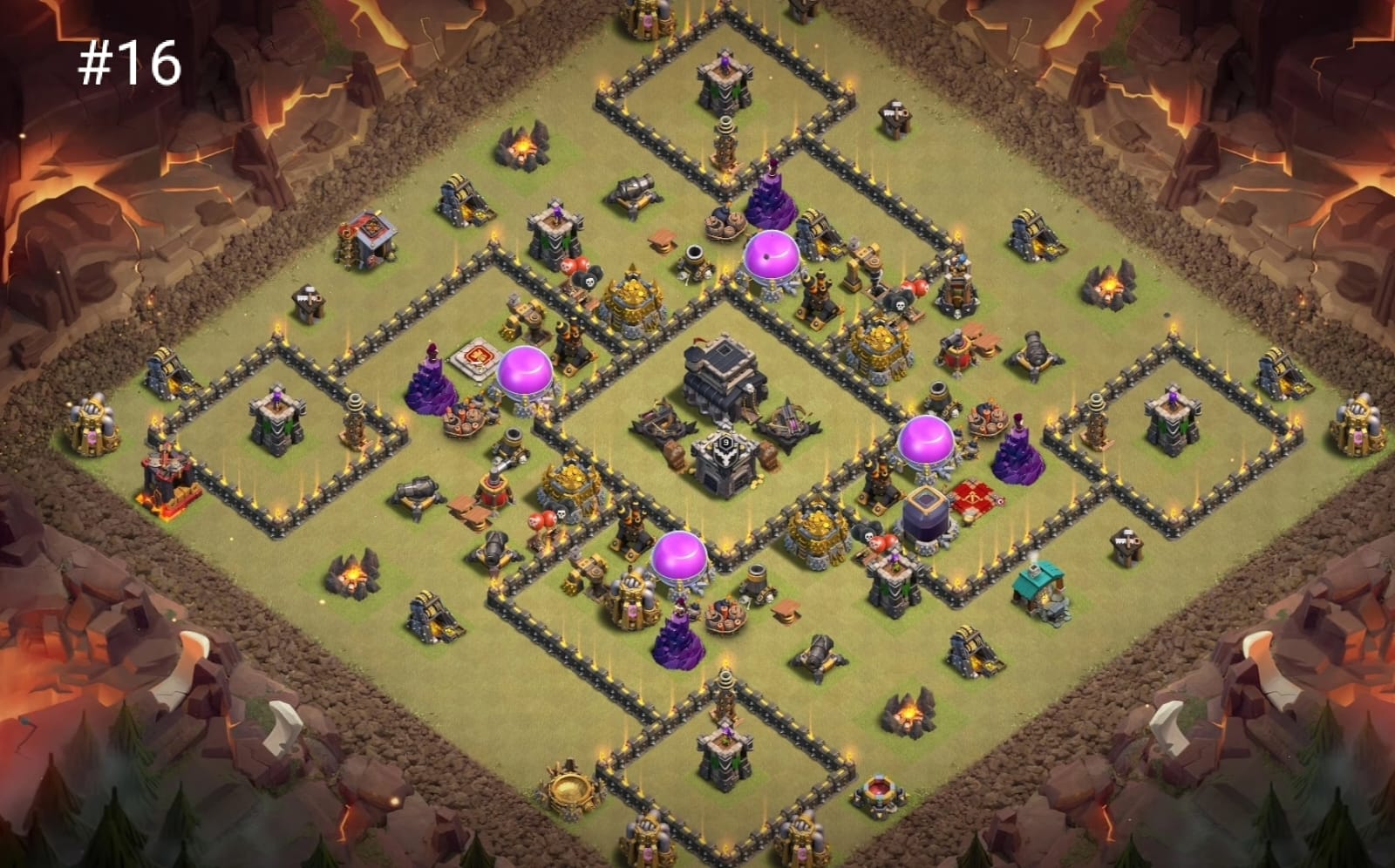 Town Hall 9 War Base #16