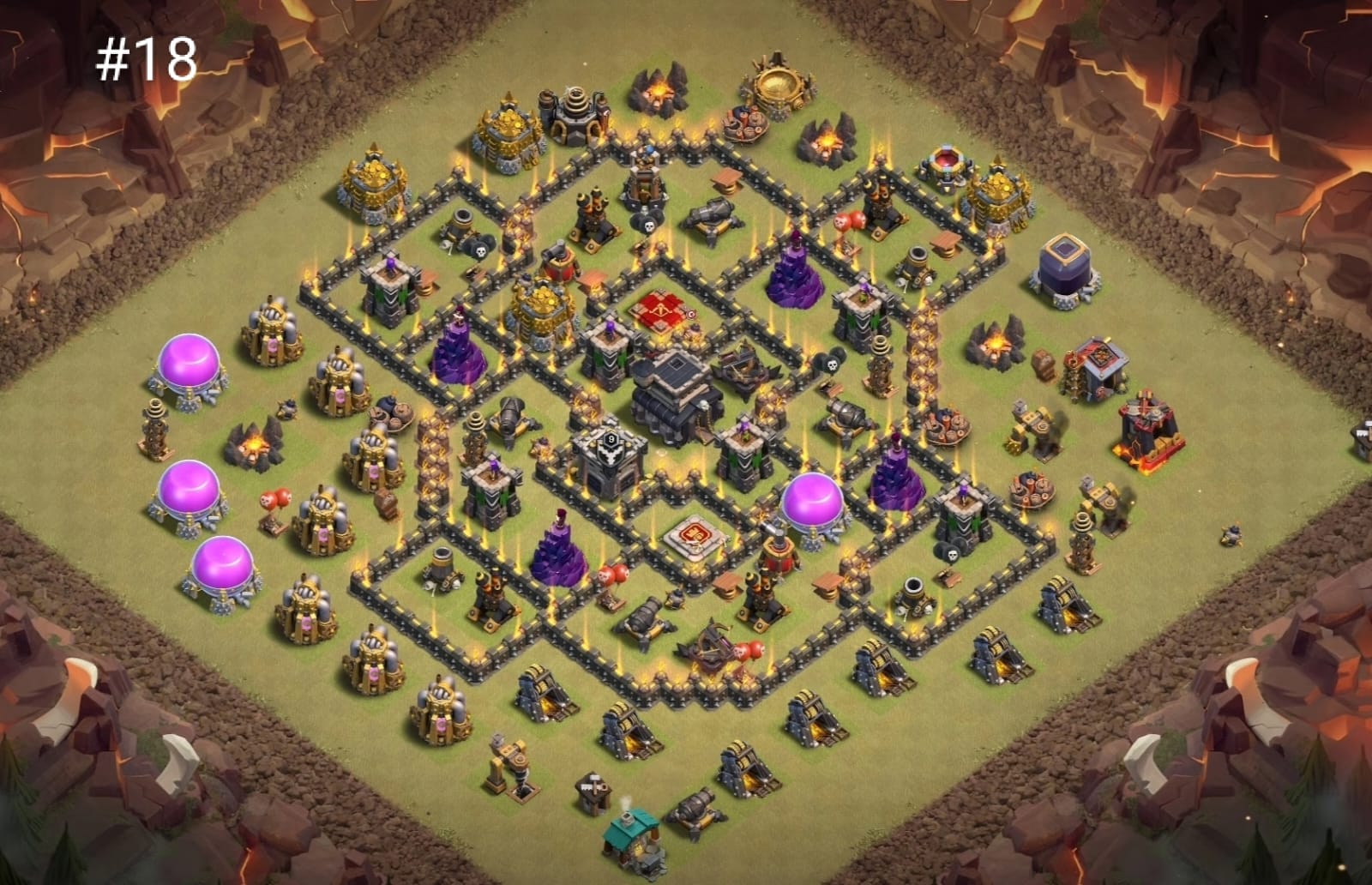 Town Hall 9 War Base #18