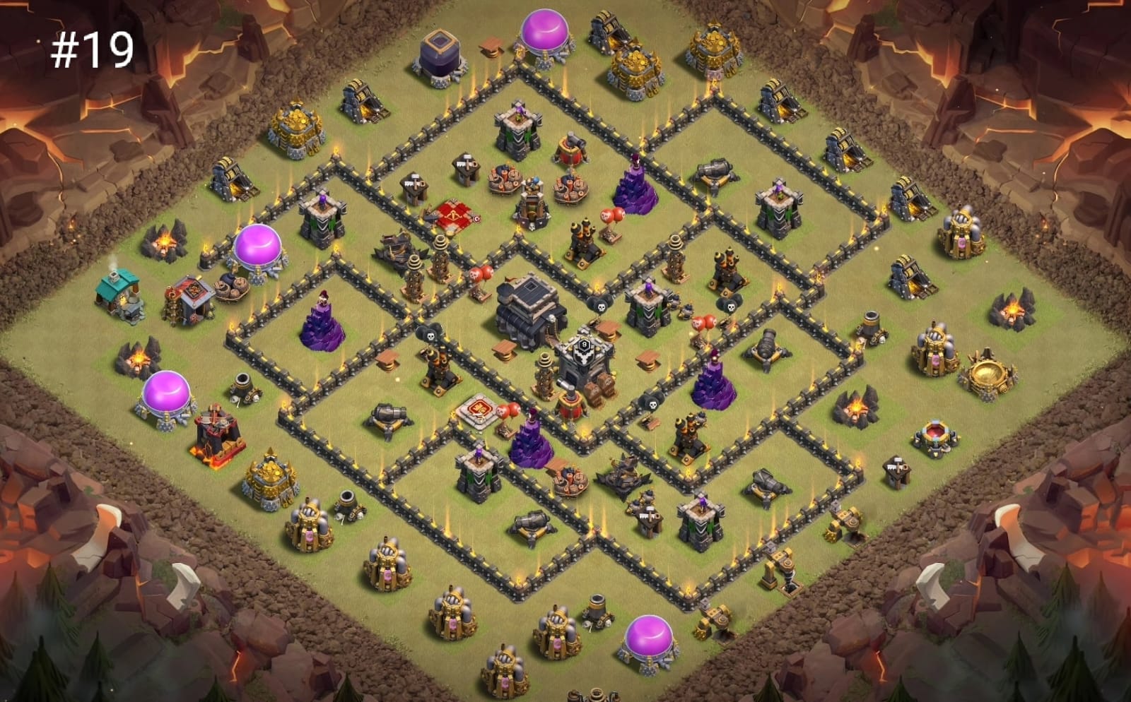 Town Hall 9 War Base #19