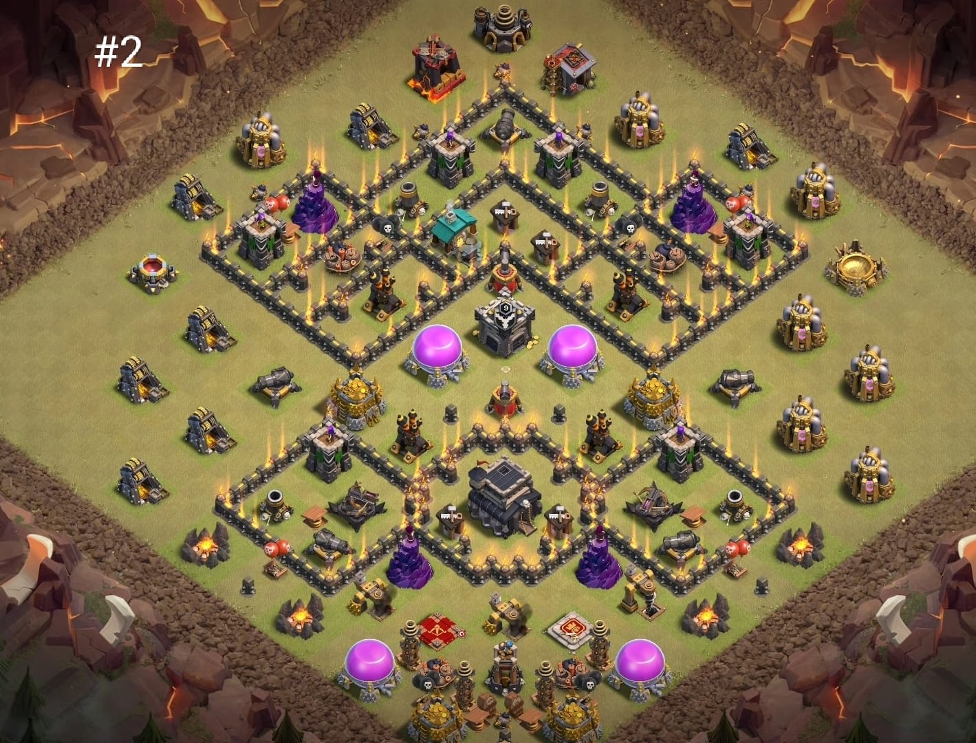 Town Hall 9 War Base #2