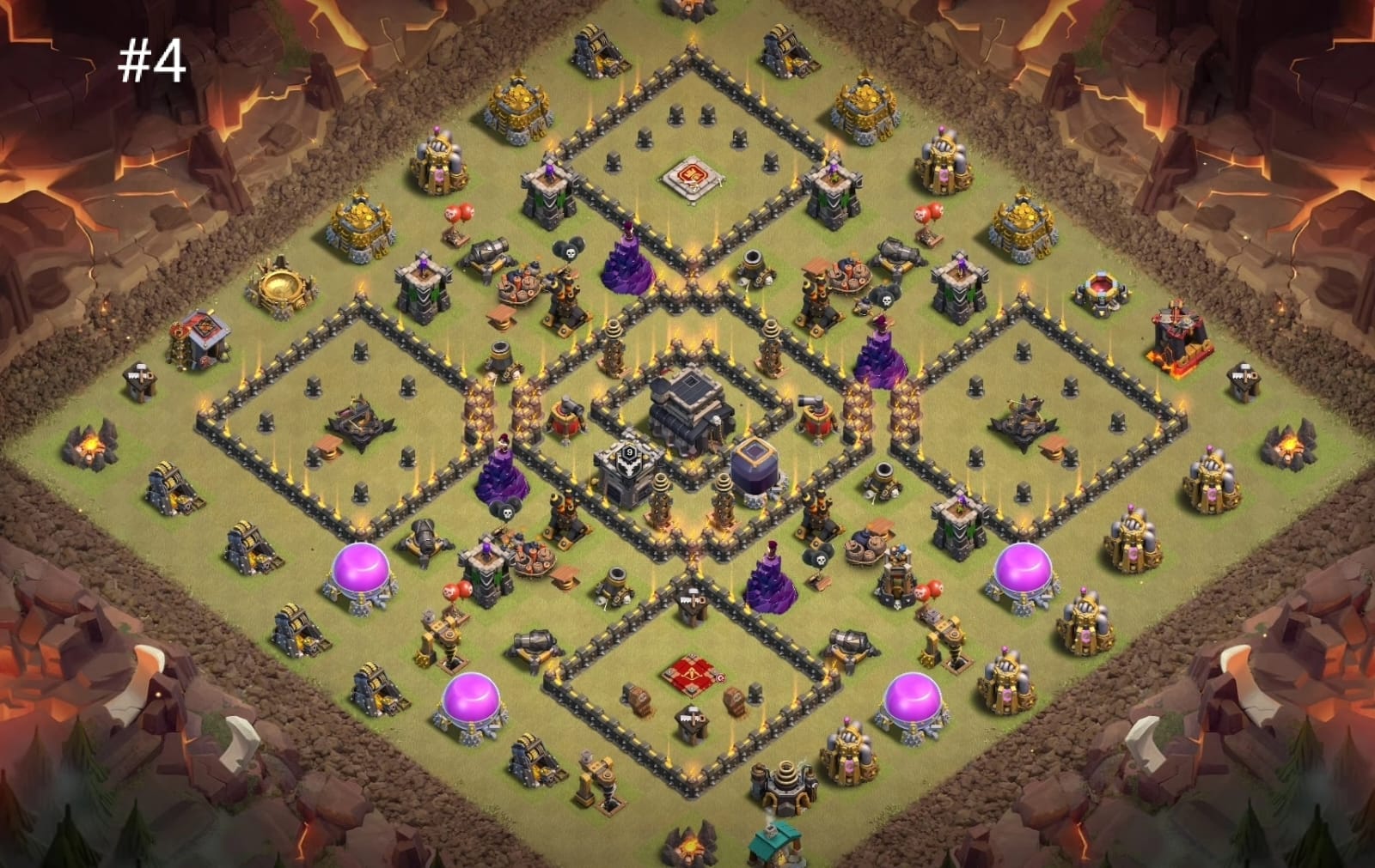 Town Hall 9 War Base #4