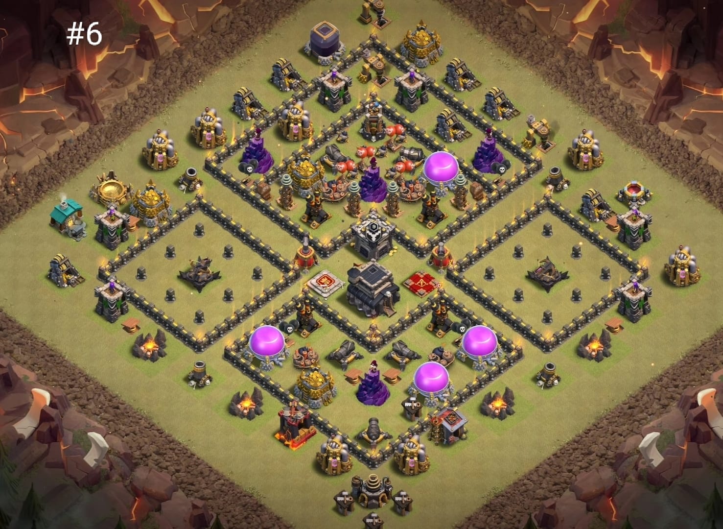 Town Hall 9 War Base #6