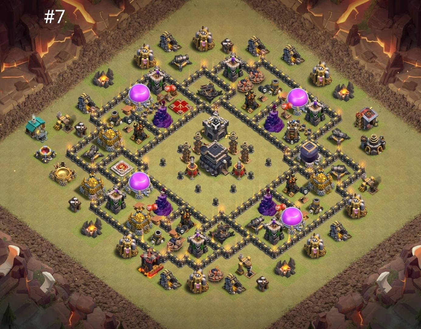 Town Hall 9 War Base #7