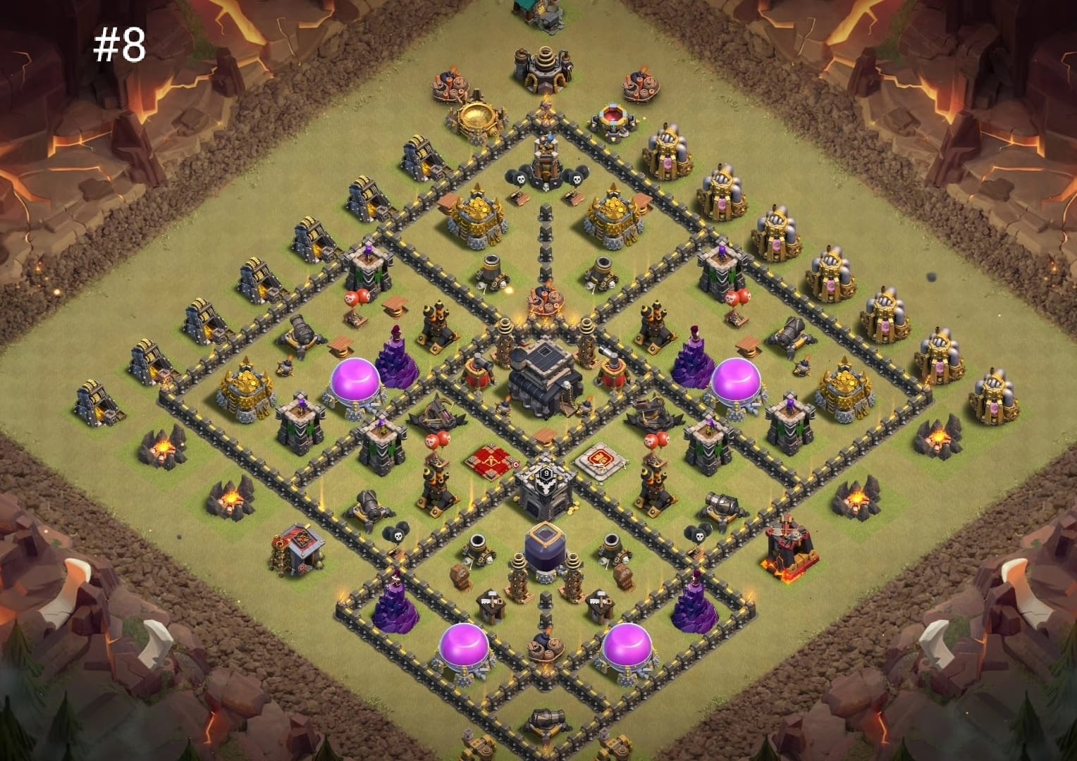 Town Hall 9 War Base #8