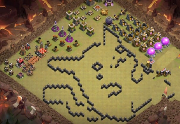 TH 8 TROLL BASE LAYOUT COC