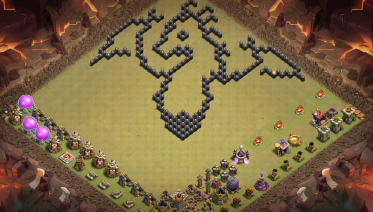 TH 8 TROLL BASE LAYOUT COC